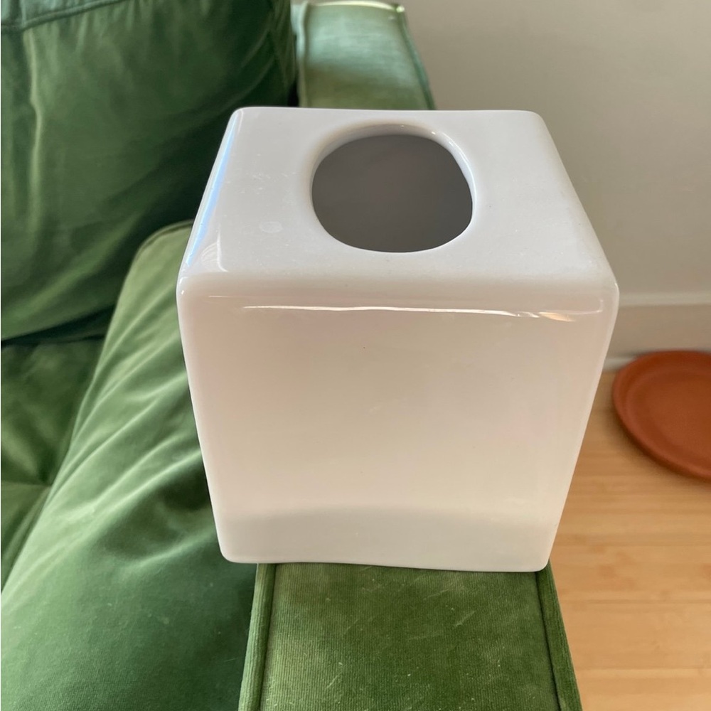 The White Company Ceramic Tissue Box Cover